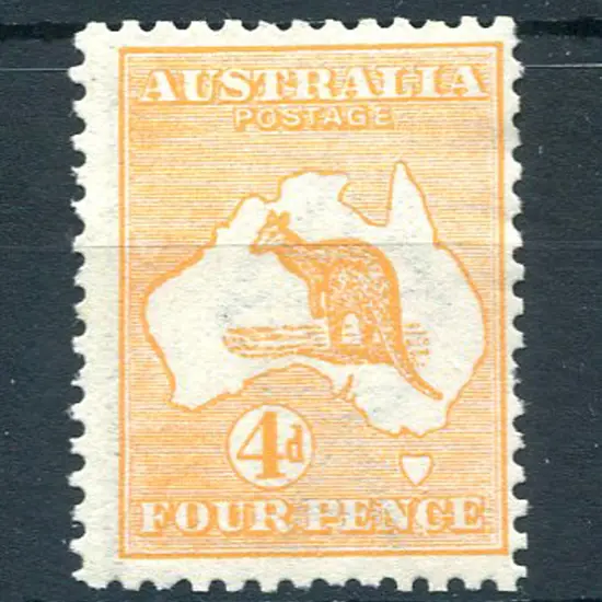 4d orange. MLH, centred to right & pulled perf at ...