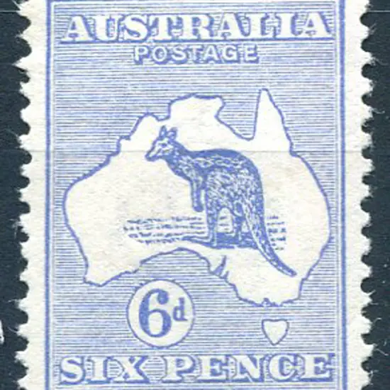 6d ultramarine. MLH & well centred. ACSC 17A, Cat. ...