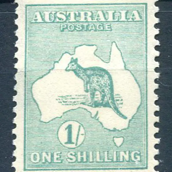 1/- deep green. MLH/MH with large hinge remainder ...