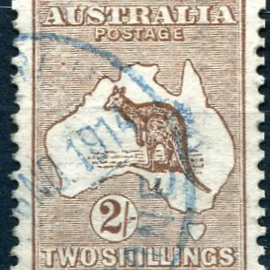 2/- brown. Fine used with 1914 Brisbane cds in ...