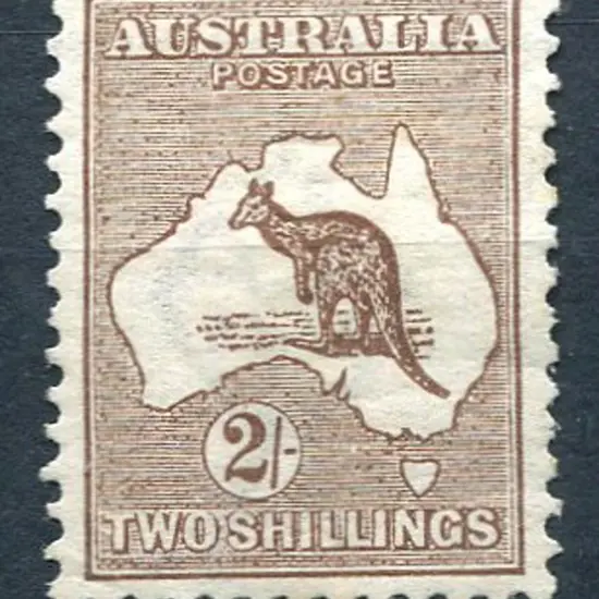 2/- brown. Re-gummed MLH but well centred & ...