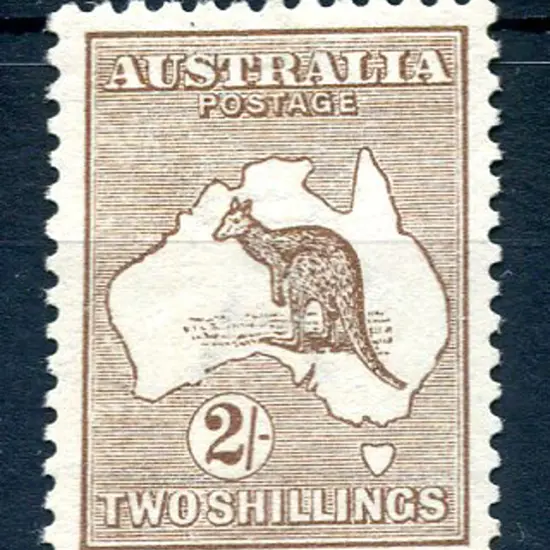 2/- brown. Fresh MVLH. Very good centering & ...