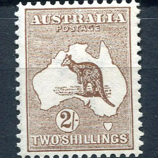 2/- brown. Fine MLH with good centering. ACSC 35A, ...