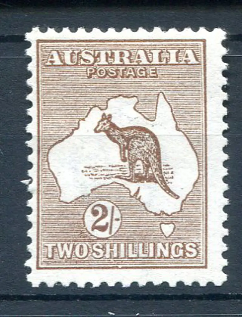 2/- brown, Die II with "white dog-leg flaw through ... Image 1++