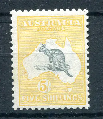 5/- grey & yellow. Fresh MUH, centred low right. ... Image 1++