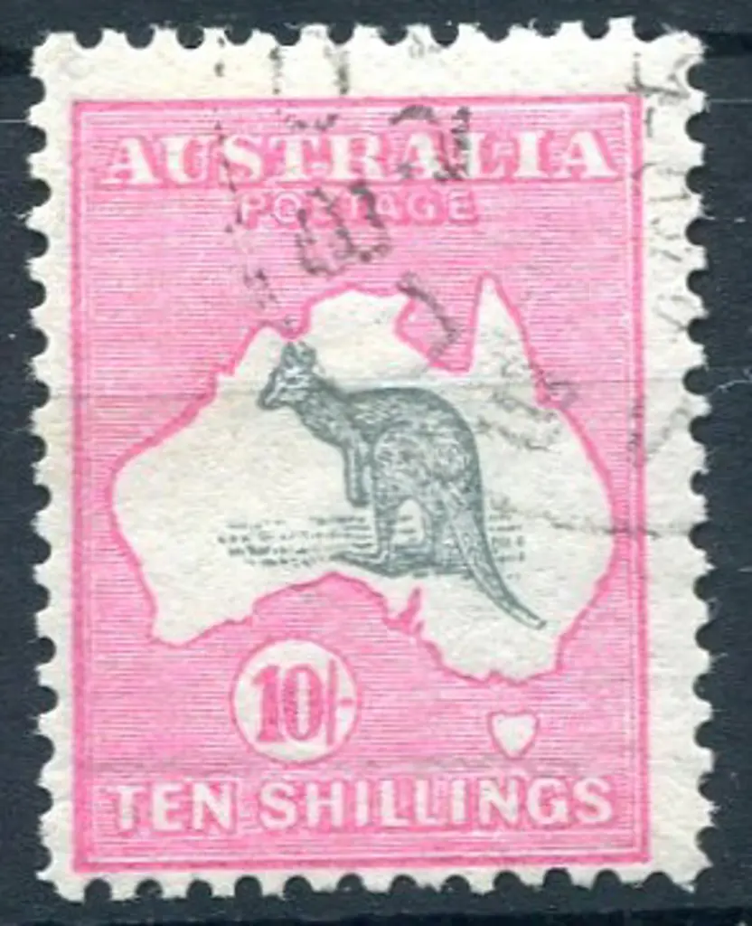 10/- grey & pink. CTO with large part o.g., ... Image 1++