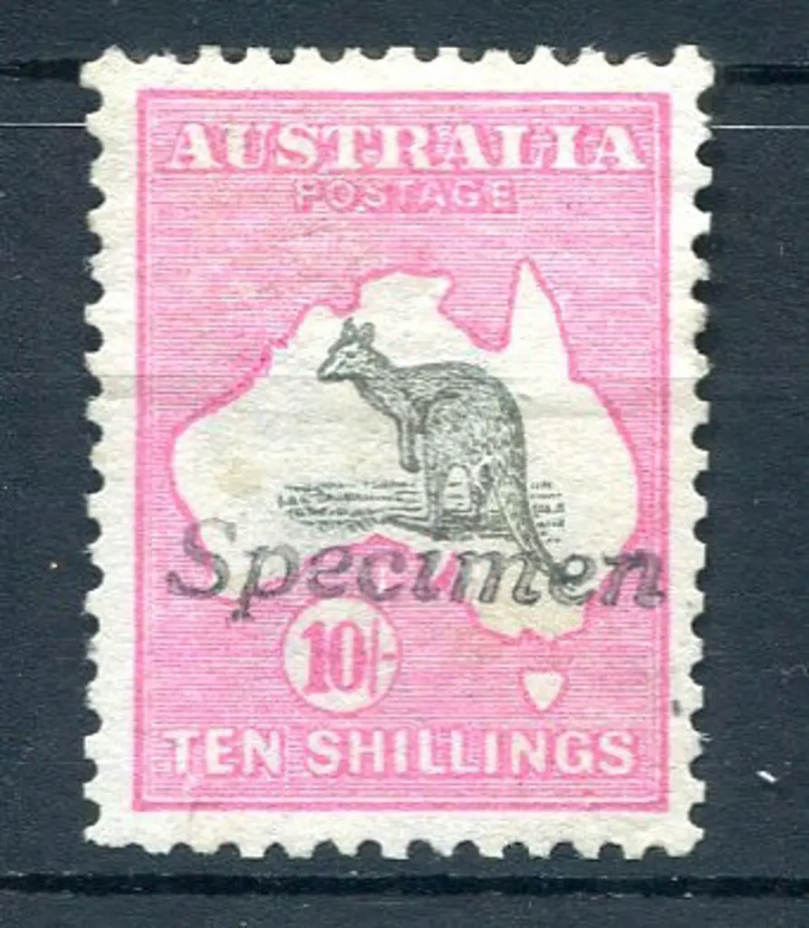 10/- grey & pink with "Specimen" type A ovpt. MLH ... Image 1++