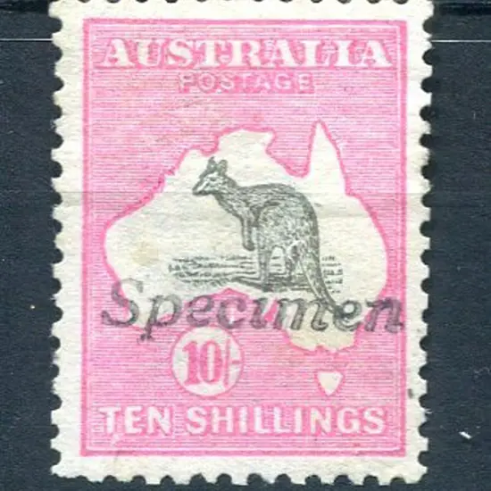 10/- grey & pink with "Specimen" type A ovpt. MLH ...