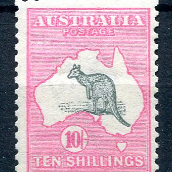 10/- grey & pink. MVLH verging on MUH, centred to ...