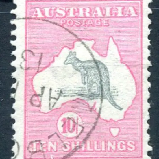 10/- grey & pink CTO with Melbourne AP 15 13 cds. ...