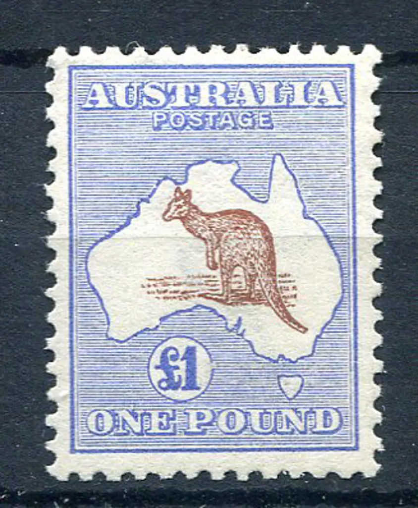 £1 red-brown & blue. MVLH mint, centred slightly ... Image 1++
