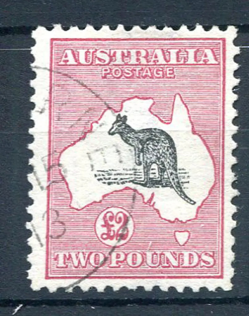 £2 black & rose CTO ex PO set with Melbourne cds ... Image 1++