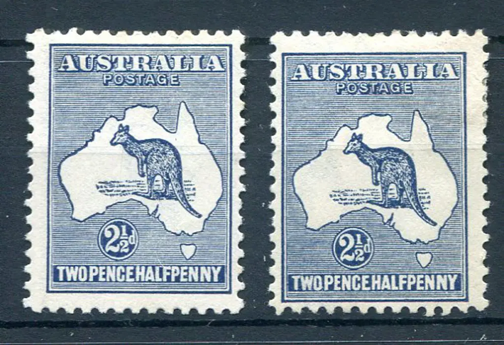 2½d indigo x 2. Both MLH, one with light gum ... Image 1++