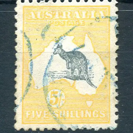 5/- deep grey & chrome. Fine used with 2 partial ...