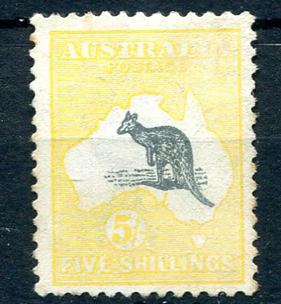 5/- deep grey & yellow. MNG with reasonable ... Image 1++