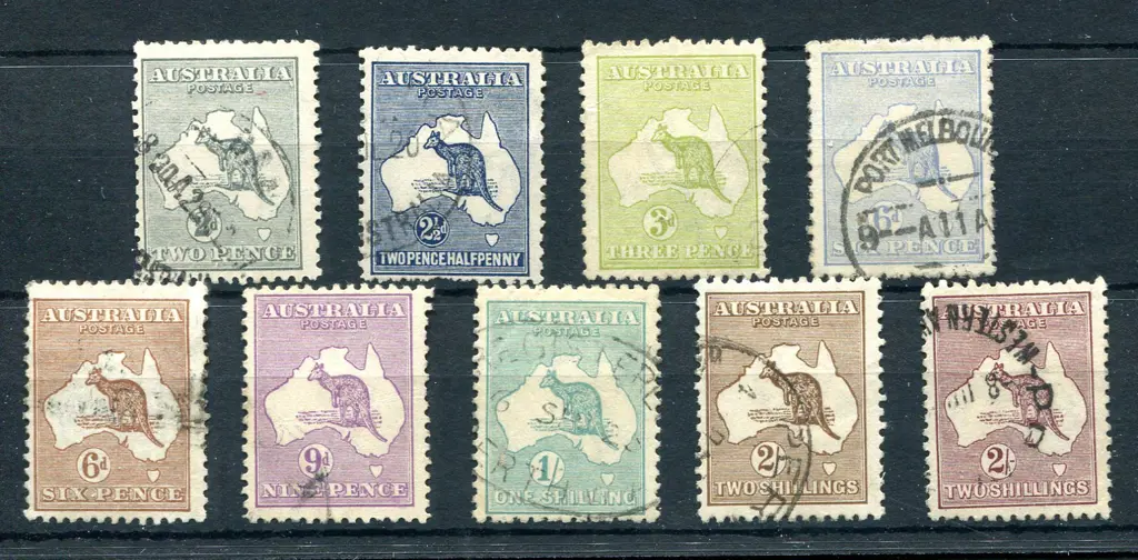 2d grey to 2/- brown plus the 6d chestnut & 1924 ... Image 1++