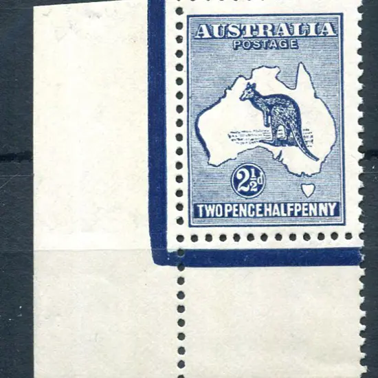 2½d deep blue with "heavy coastline" variety with ...