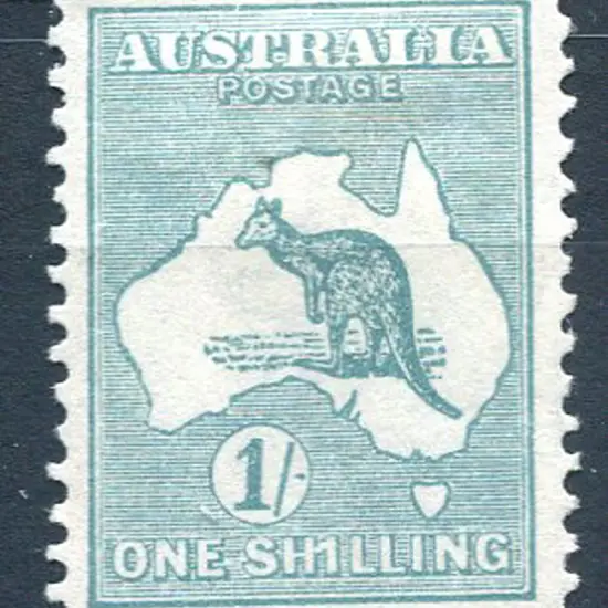 1/- blue-green, Die IIB with "1" for first "I" in ...