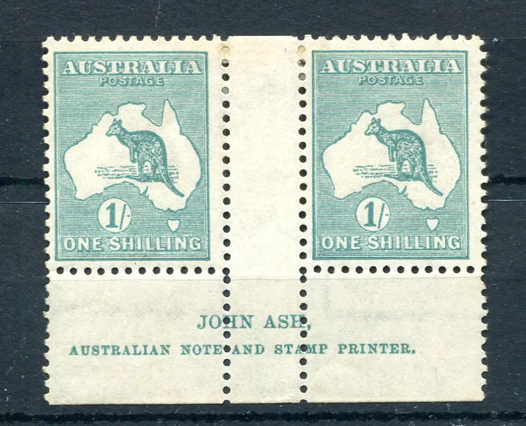 1/- deep blue-green, Die IIB plate 3 John Ash ... Image 1++