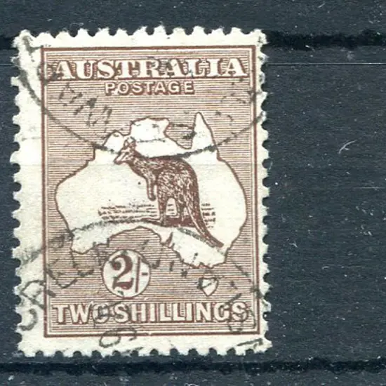 2/- brown with plate 2 "dog leg" flaw (ACSC 37(2)) ...