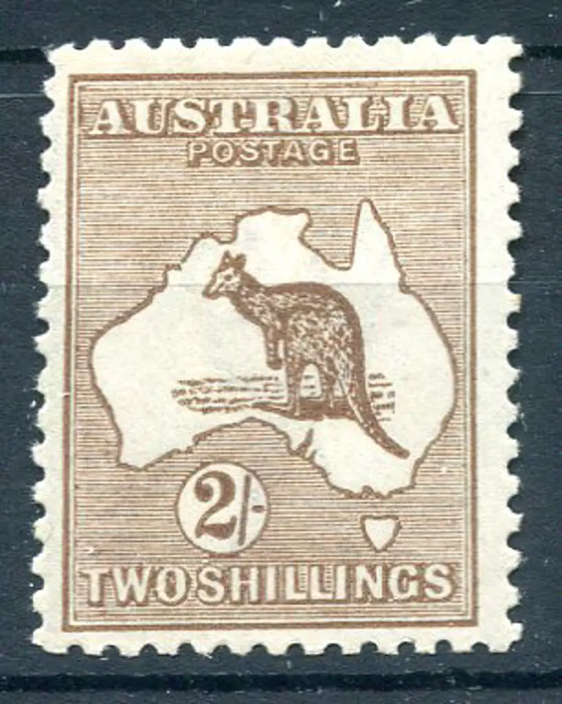2/- brown. MLH with good centering & perfs. ACSC ... Image 1++