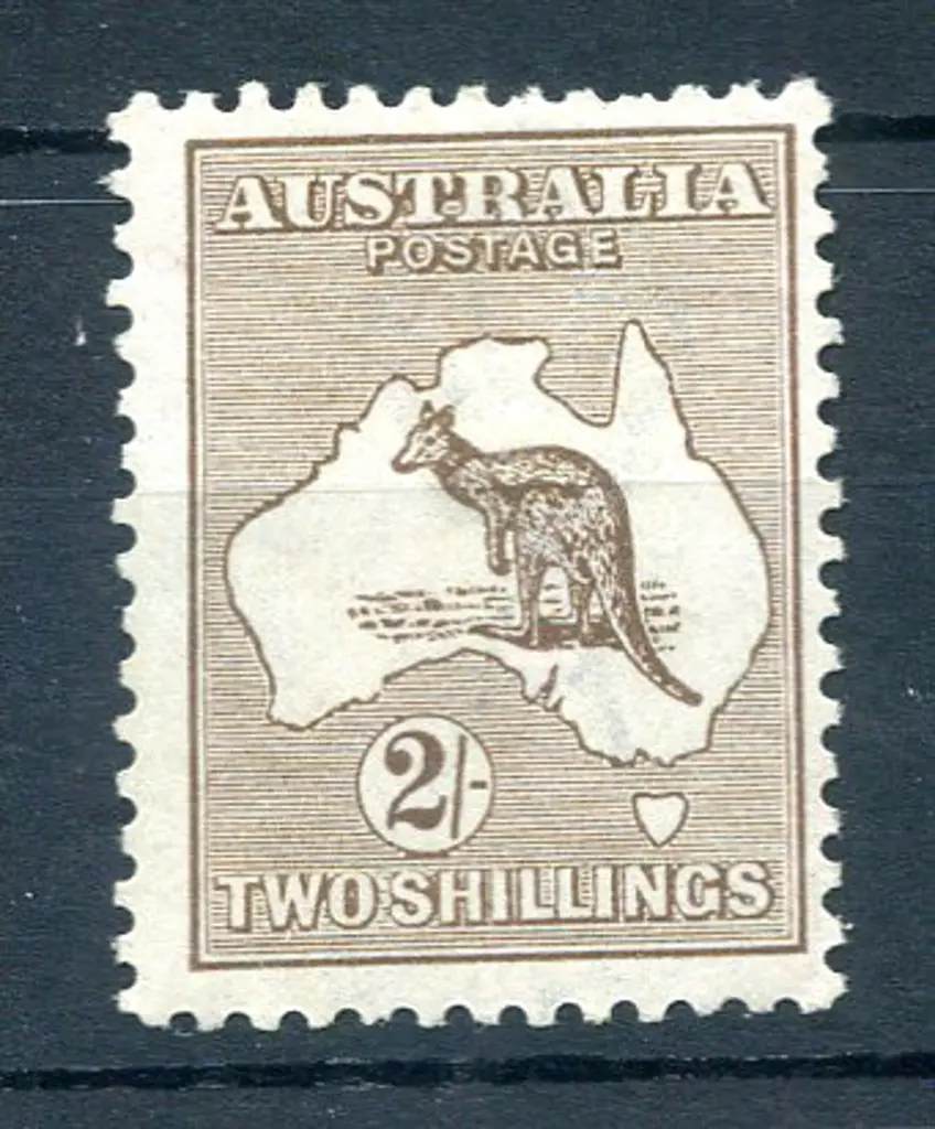 2/- brown. MLH with one shortish perf at top ... Image 1++