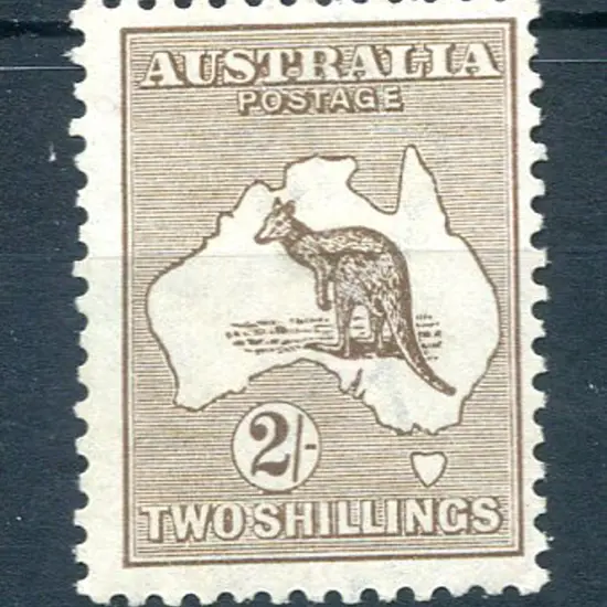 2/- brown. MLH with one shortish perf at top ...