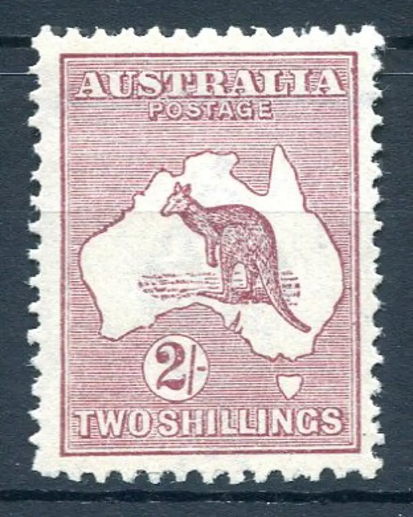 2/- maroon with "colour spot on right frame near ... Image 1++