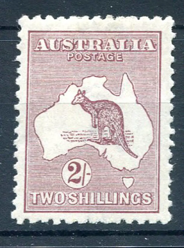2/- maroon. MLH with good centering & perfs. ACSC ... Image 1++