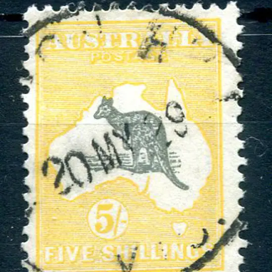 5/- grey-black & chrome with "broken coast near ...