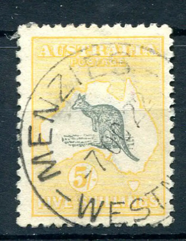 5/- grey & deep yellow fine used with crisp 1922 ... Image 1++