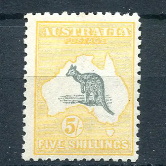 5/- grey & pale yellow. MLH, centred right. ...