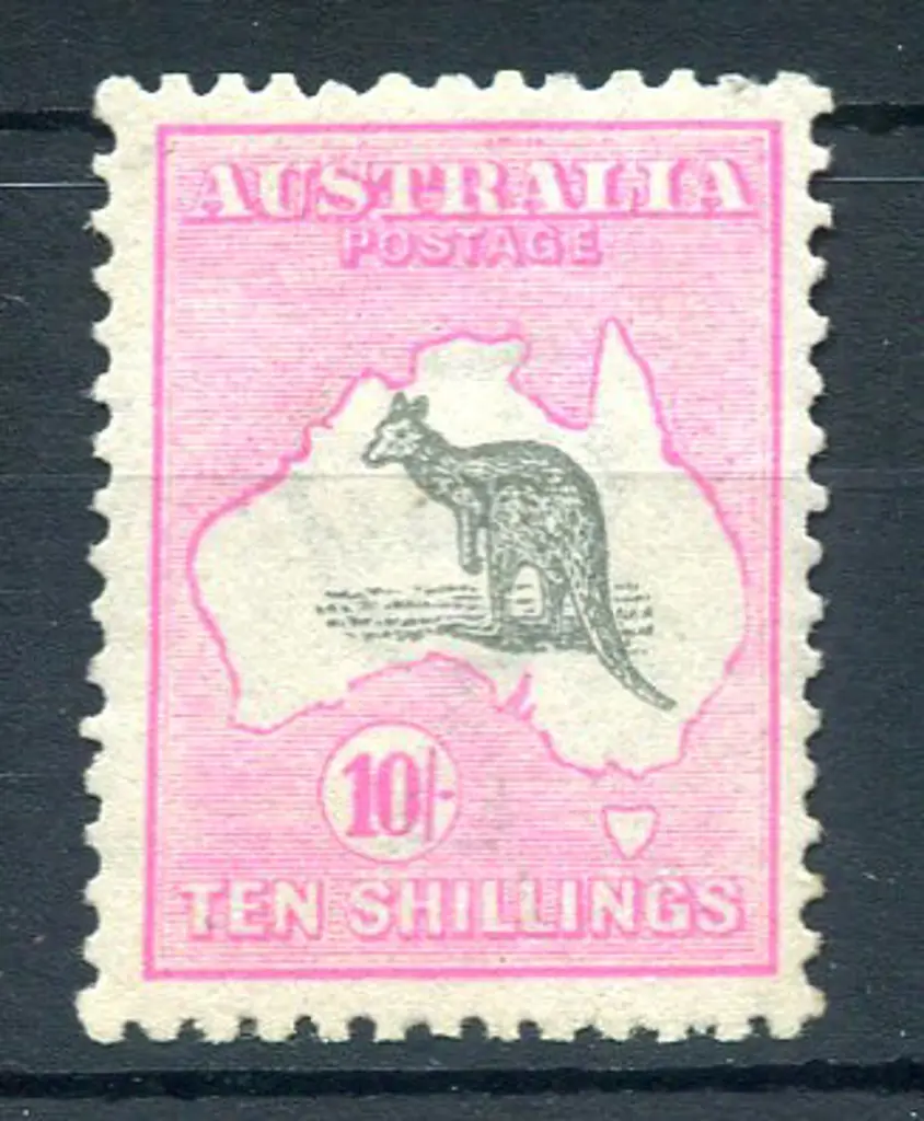 10/- grey & deep aniline pink. Fresh MLH with good ... Image 1++