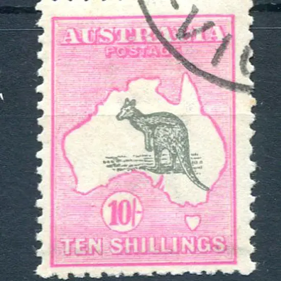 10/- grey & pink CTO with full gum. A couple of ...