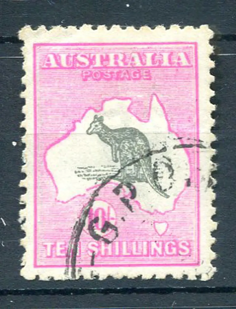 10/- grey & pink with "white flaw in Gulf of ... Image 1++