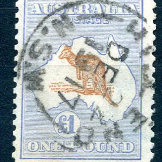 £1 chestnut & blue. Fine used with central DE 22 ...