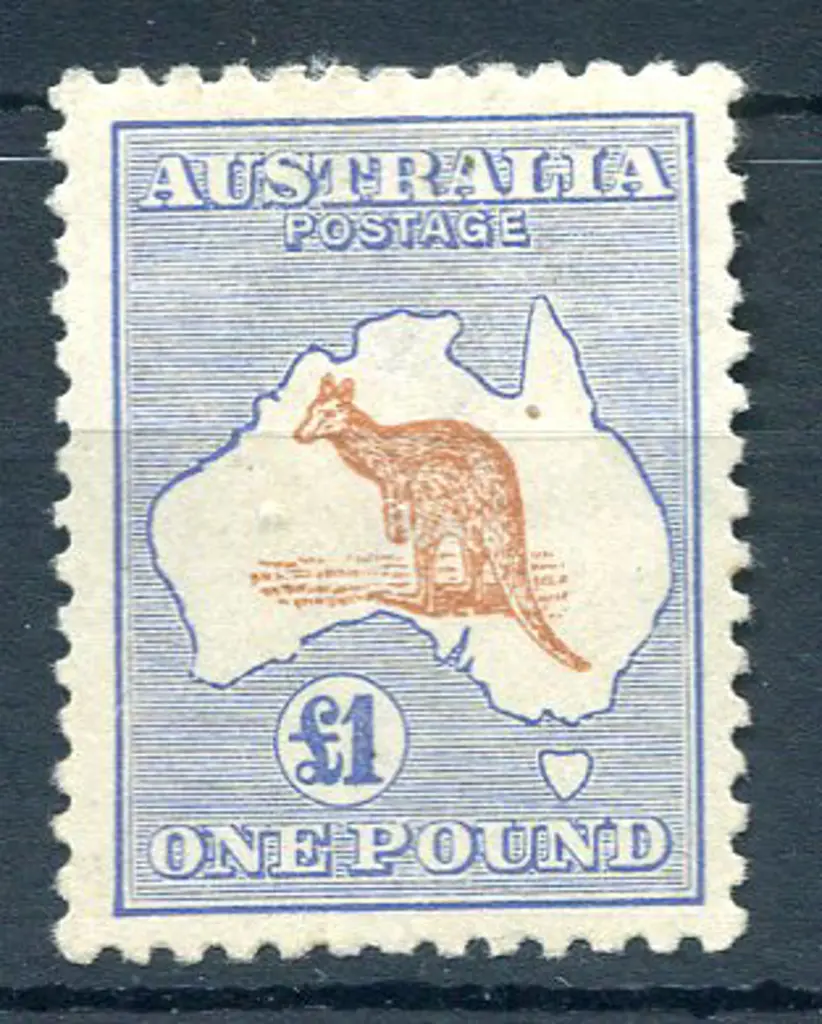 £1 chestnut & blue. Minute spot/paper inclusion to ... Image 1++