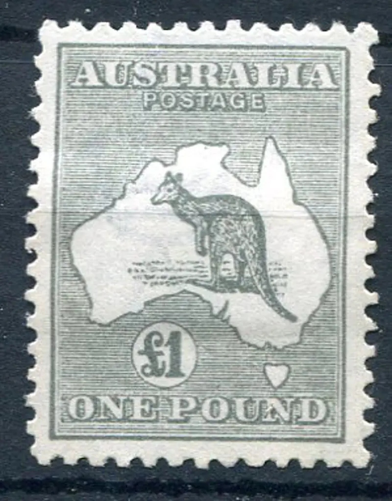 1924 £1 grey. MH with large central hinge remnant. ... Image 1++