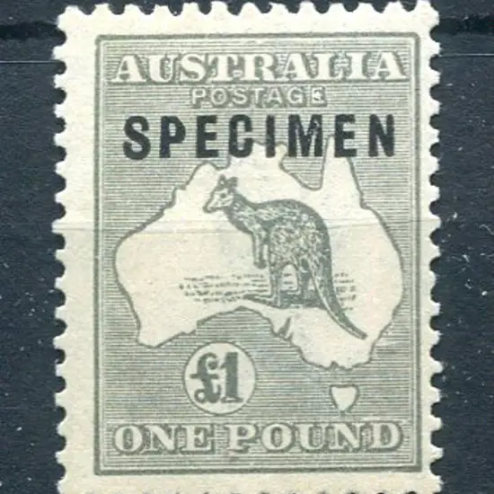 £1 grey ovptd "SPECIMEN" type C with "shaved "P" ...