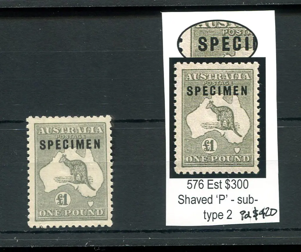 £1 grey ovptd "SPECIMEN" type C with sub-type 2 ... Image 1++