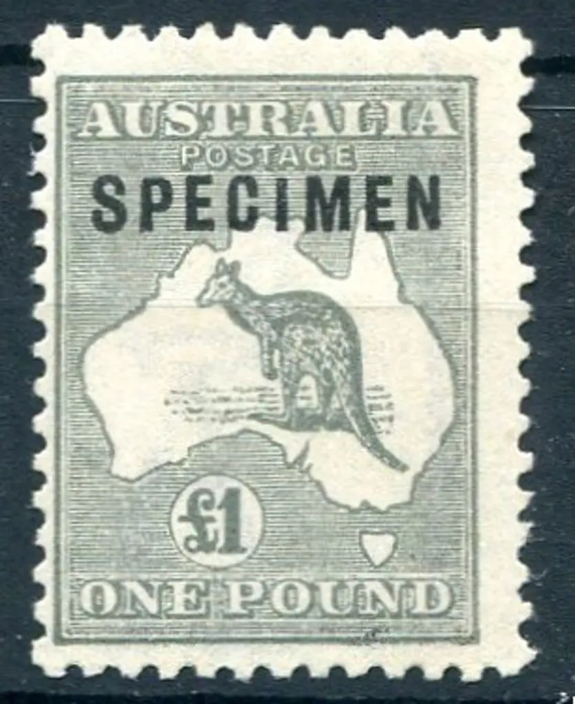 £1 grey ovptd "SPECIMEN" type C. MLH with slightly ... Image 1++