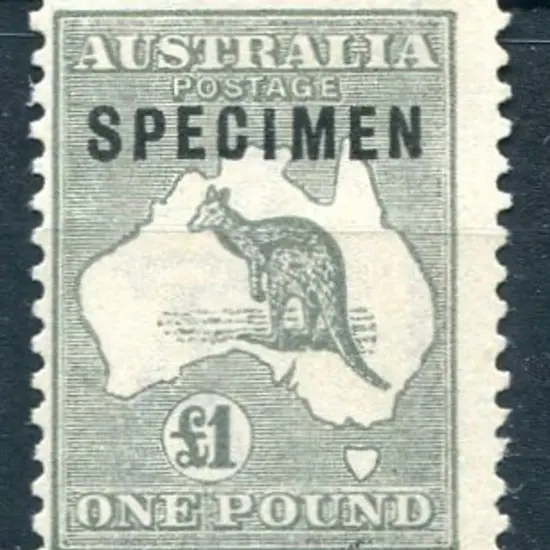 £1 grey ovptd "SPECIMEN" type C. MLH with slightly ...