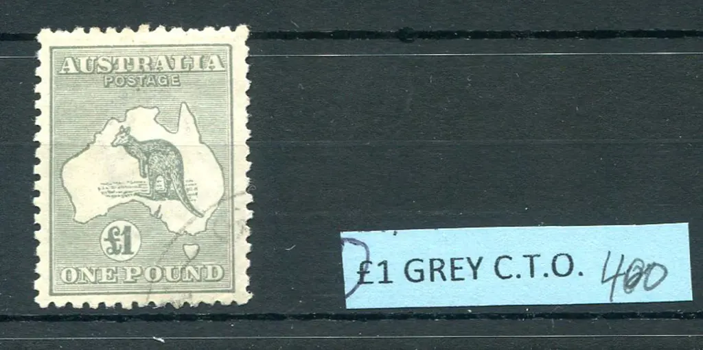£1 grey. Fine CTO with full gum & good centering. ... Image 1++