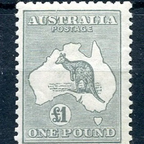 £1 grey. MLH with good centering. ACSC 53A, Cat. ...