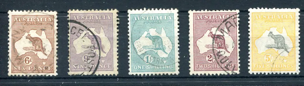 6d chestnut to 5/- grey & yellow-orange, the ... Image 1++