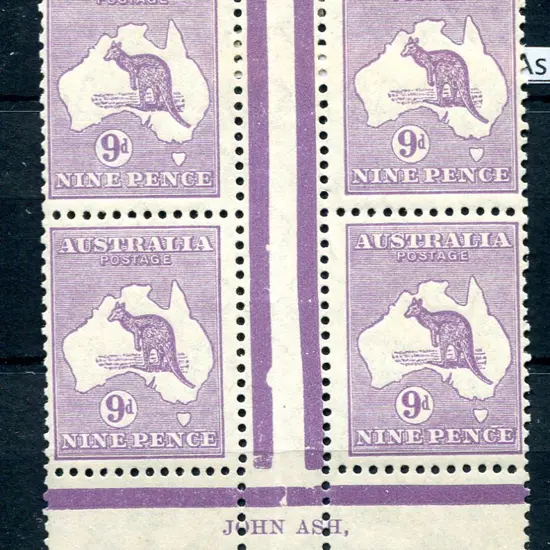 9d violet, Die IIB plate 3 John Ash "N over N" ...