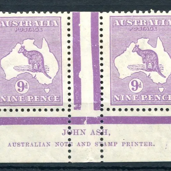 9d violet, Die IIB plate 4 John Ash "N over N" ...