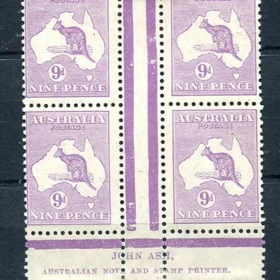 9d pale violet, Die IIB plate 3 Ash "N over N" ...