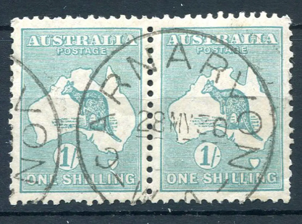1/- blue-green Die IIB with "LI" of "SHILLING" ... Image 1++