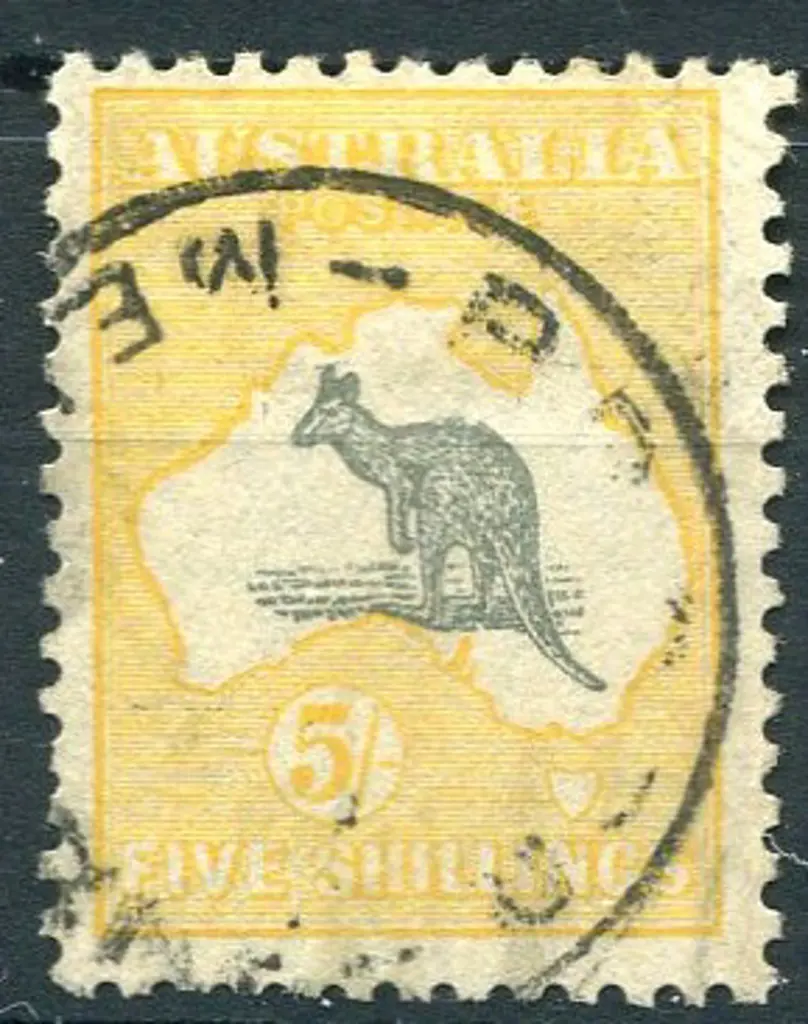 5/- grey & yellow-orange. Good to F/U with an ... Image 1++